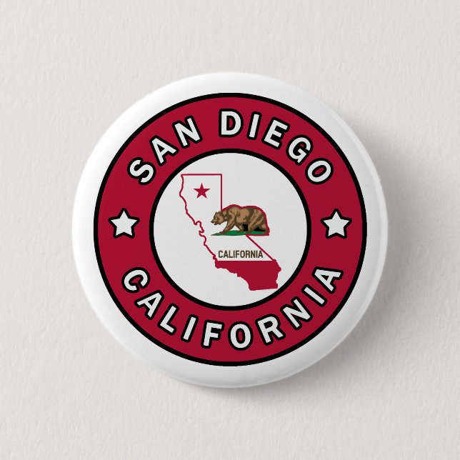 San Diego California Button (Front)