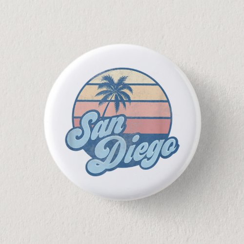 San Diego California CA T Shirt Vintage 70s Retro  Button