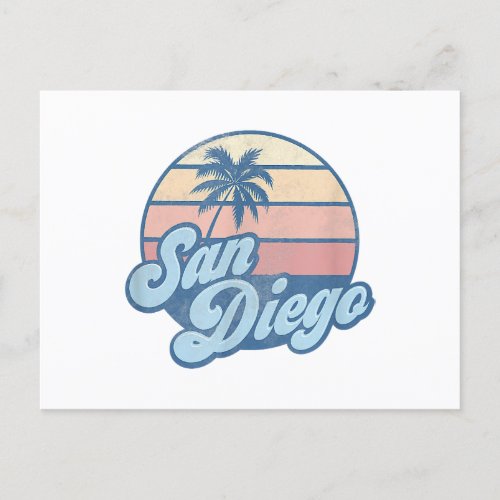 San Diego California CA T Shirt Vintage 70s Retro  Holiday Postcard