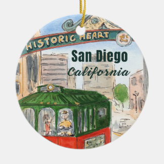 San Diego California Ceramic Ornament