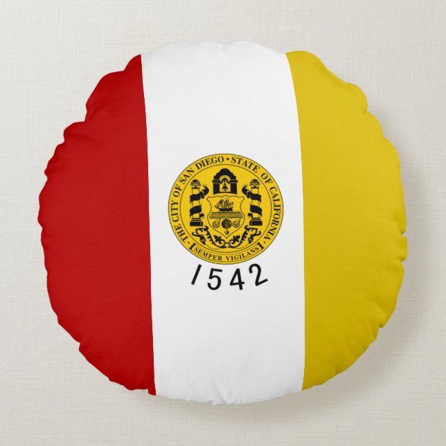 San Diego (California) City flag  Round Pillow (Front)