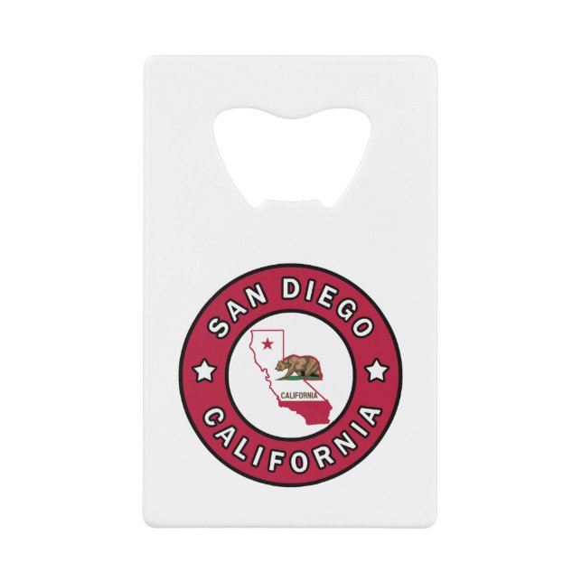 San Diego California Credit Card Bottle Opener (Front)