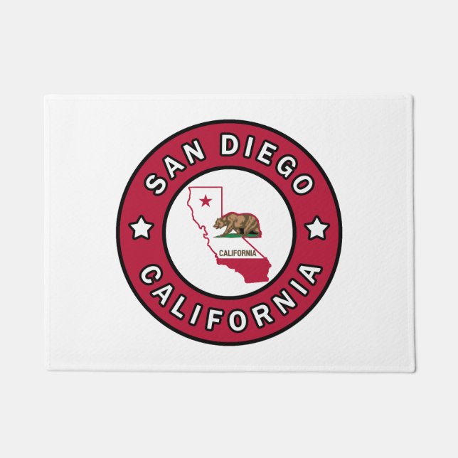 San Diego California Doormat (Front)
