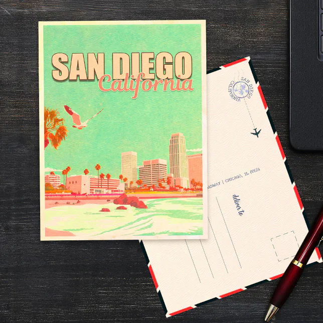 San Diego California Downtown Souvenirs 1950s Postcard | Zazzle