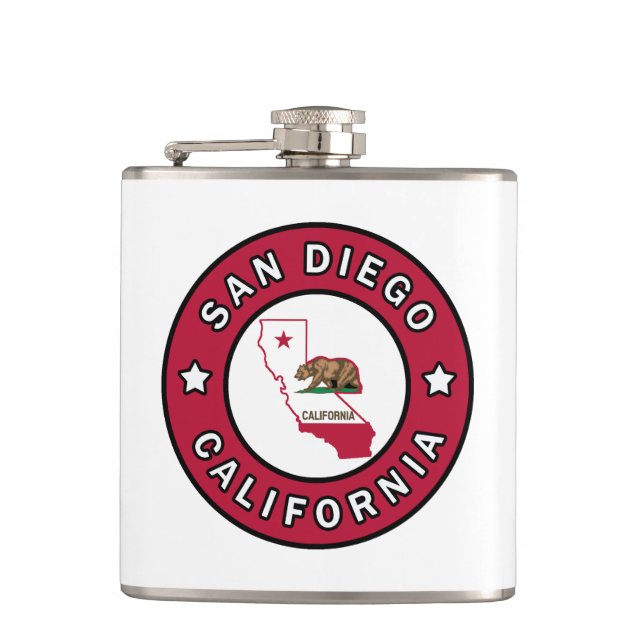San Diego California Flask (Front)