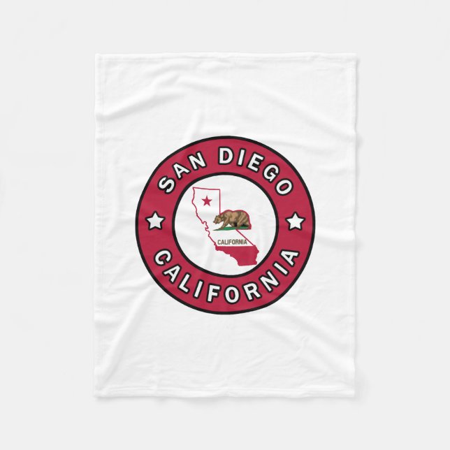 San Diego California Fleece Blanket (Front)