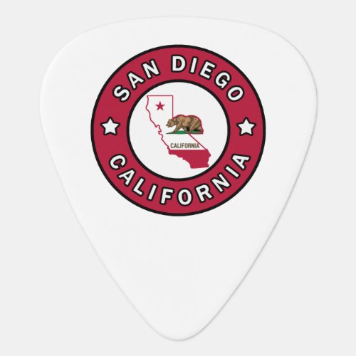 San Diego California Guitar Pick