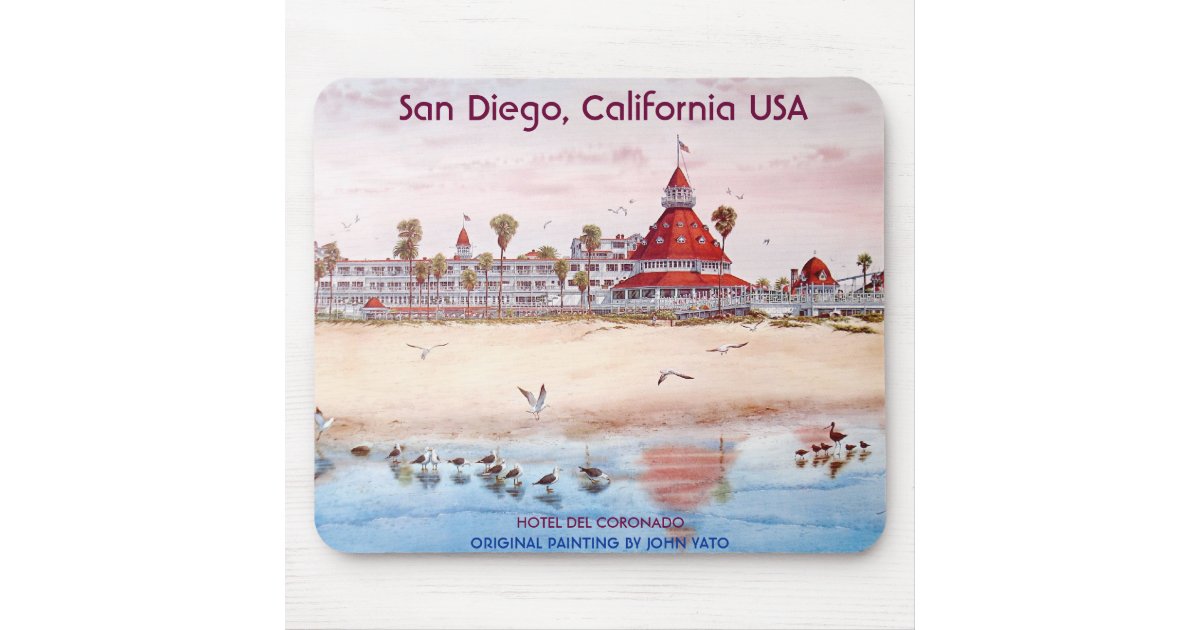 San Diego California Hotel Del Coronado Mouse Pad Zazzle Com
