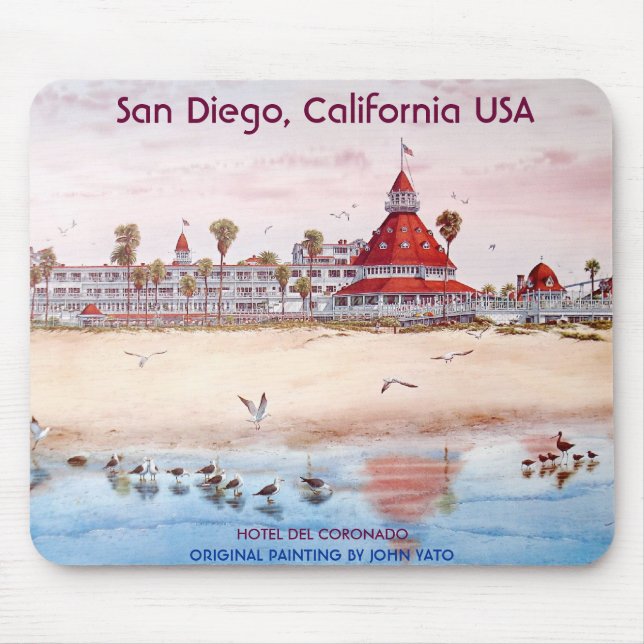 San Diego, California, HOTEL DEL CORONADO Mouse Pad (Front)