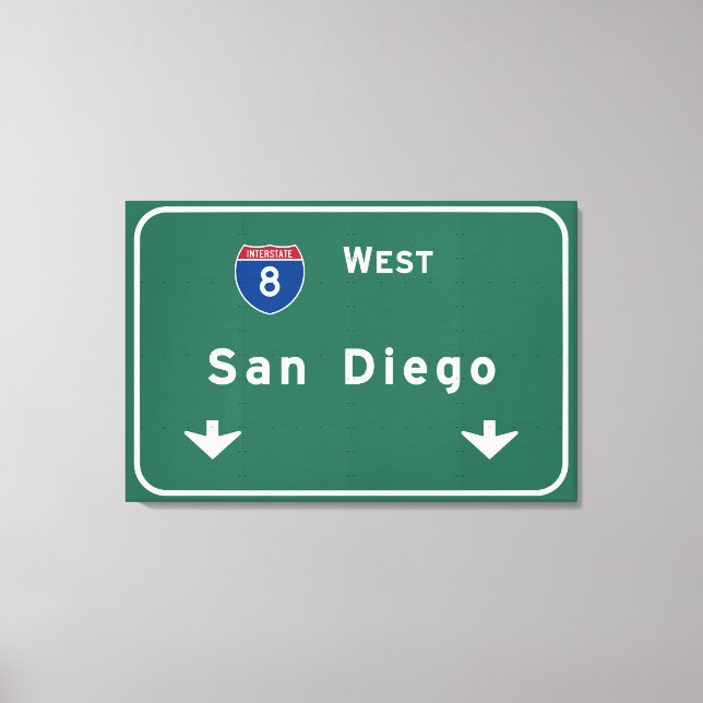 San Diego California Interstate Highway Freeway : Canvas Print (Front)