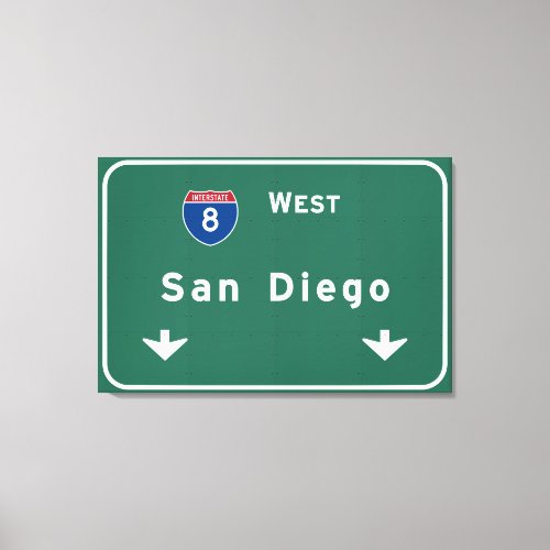 San Diego California Interstate Highway Freeway  Canvas Print