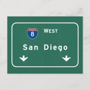 San Diego California Interstate Highway Freeway : Postcard