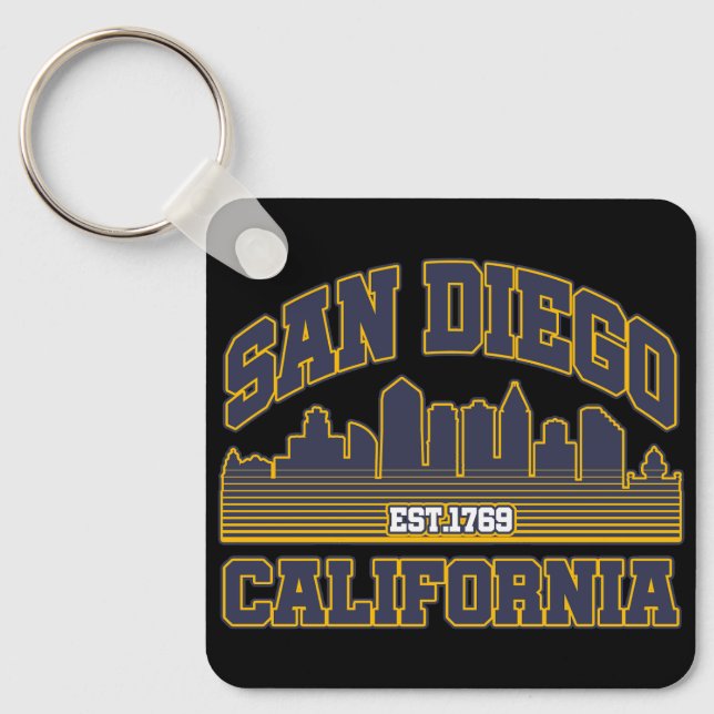 San Diego,California Keychain (Front)