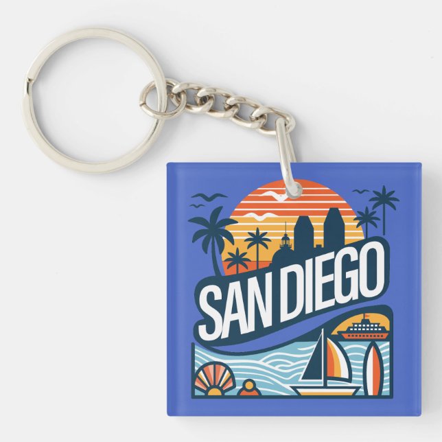 San Diego California Keychain (Front)