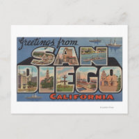San Diego, California - Large Letter Scenes