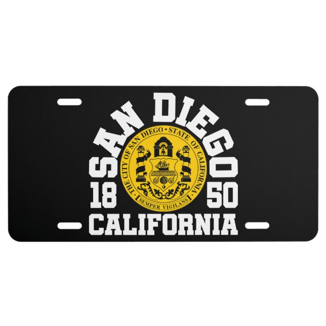 San Diego,California License Plate (Front)