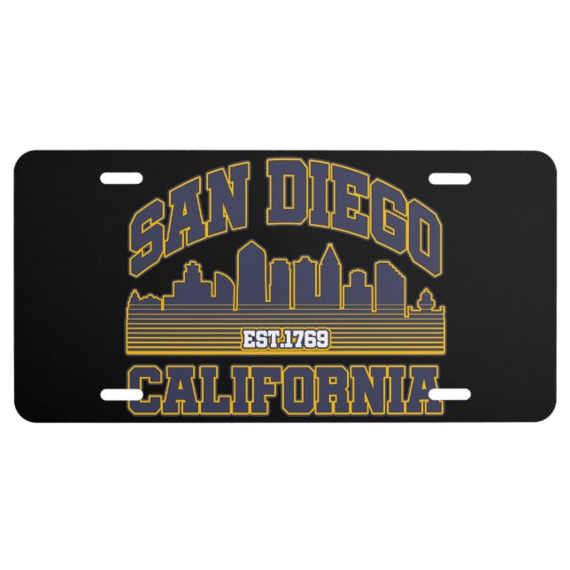 San Diego,California License Plate (Front)