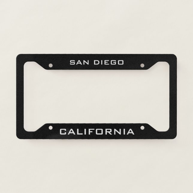 San Diego California  License Plate Frame (Front)