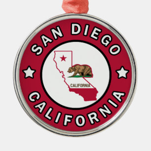 San Diego California Metal Ornament