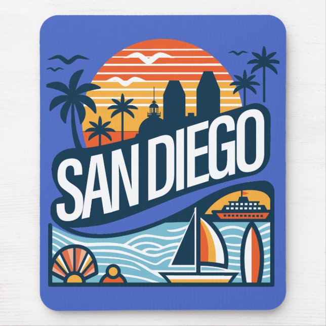 San Diego California Mouse Pad (Front)