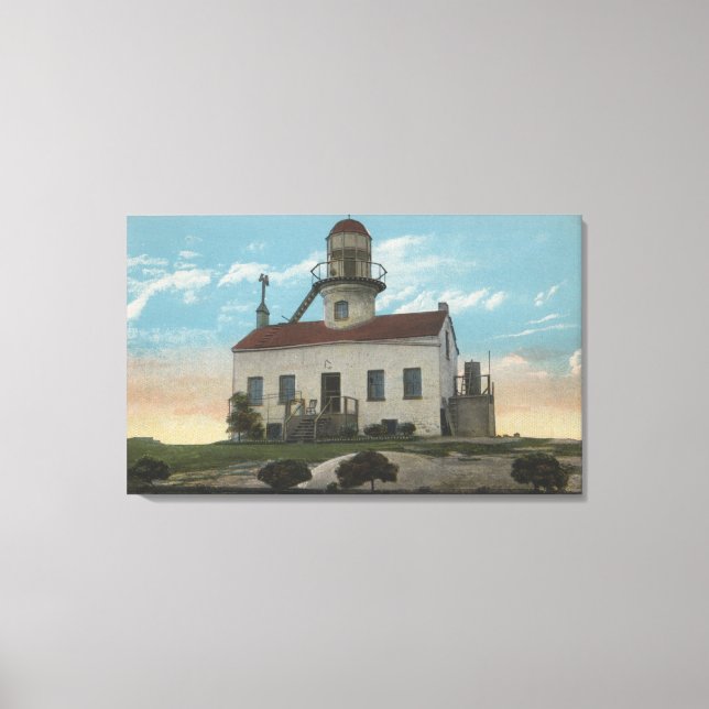 San Diego, California - Old Spanish Lighthouse Canvas Print (Front)