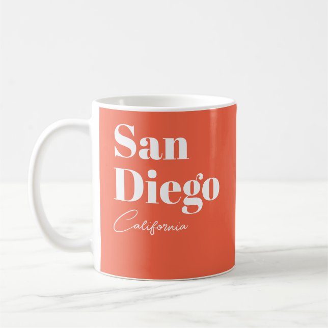 San Diego California OR YOUR TEXT Coffee Mug (Left)