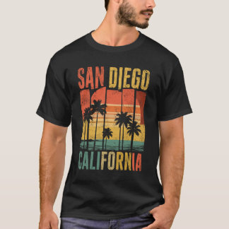 San Diego California Palm Trees Sunset Beach Vacat T-Shirt