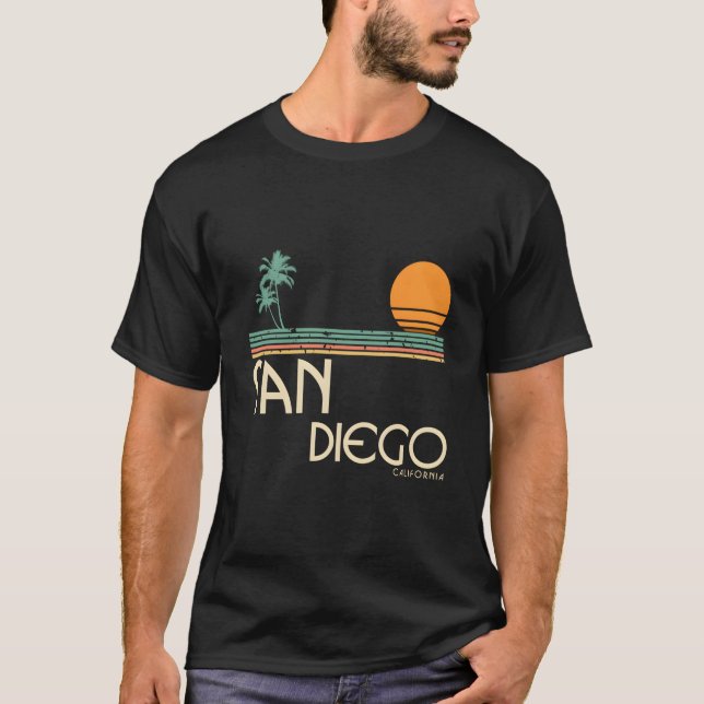 San Diego California Palms T-Shirt (Front)
