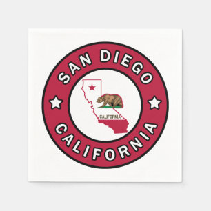 San Diego California Paper Napkins