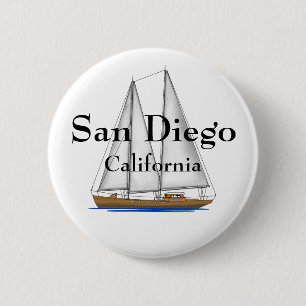 San Diego California Pinback Button