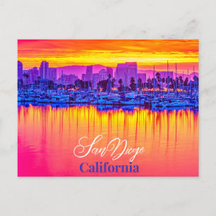 San Diego, California Postcard - Sunset