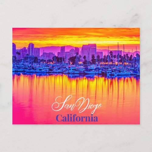 San Diego California Postcard _ Sunset