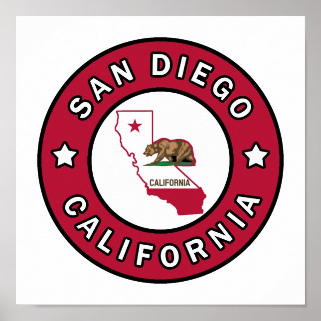 San Diego California Poster (Front)
