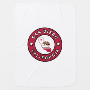 San Diego California Receiving Blanket