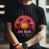 San Diego California Retro Sunset Souvenirs 60s