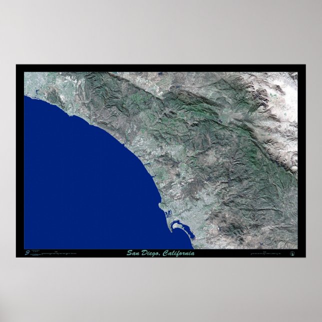 San Diego, California satellite poster photo print (Front)