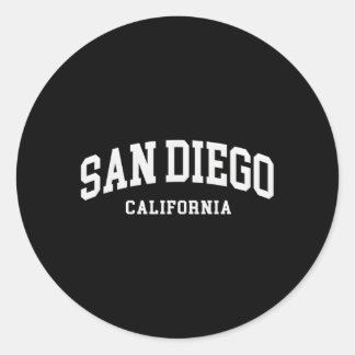 San Diego California Sd Classic Round Sticker