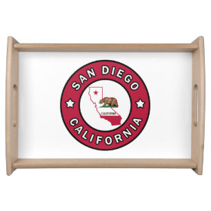 San Diego California Serving Tray