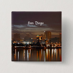 San Diego, California skyline Button