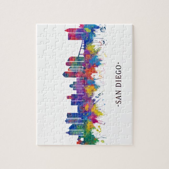 San Diego California Skyline Jigsaw Puzzle (Vertical)