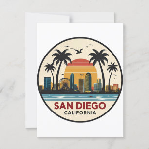 San Diego California Skyline Postcard