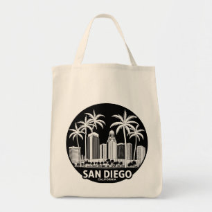 San Diego California Skyline Tote Bag