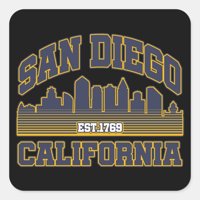 San Diego,California Square Sticker (Front)