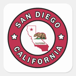 San Diego California Square Sticker