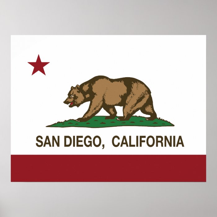 San Diego California state flag Posters