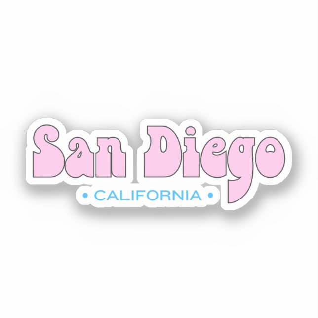 San Diego California Sticker (Front)