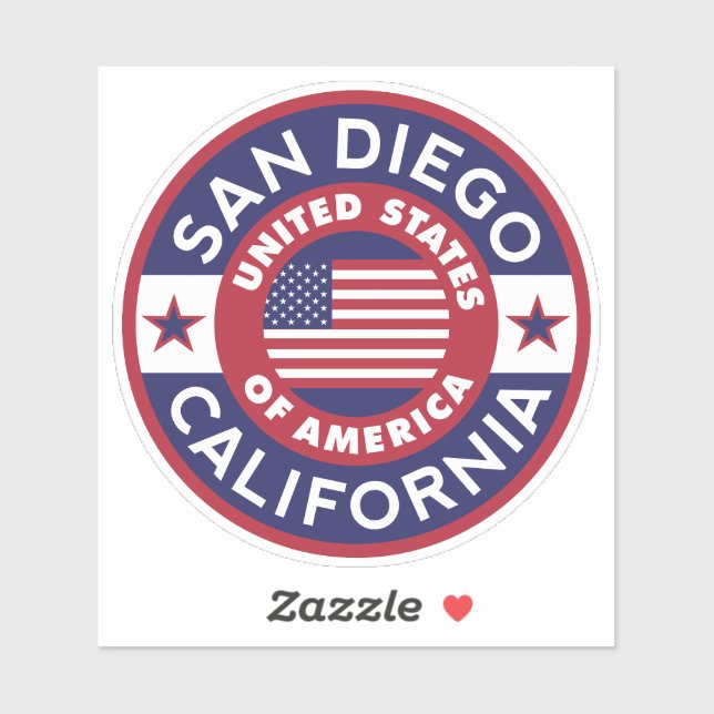 SAN DIEGO, California Sticker (Sheet)