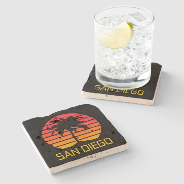 San Diego California  Stone Coaster (Side)