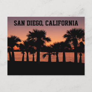 San Diego California Sunset Postcard