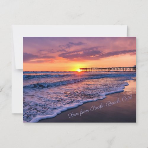 San Diego California Sunset Postcard